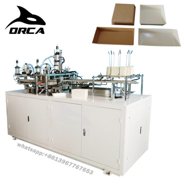 Automatic heat sealing paper box fold and form machine single station